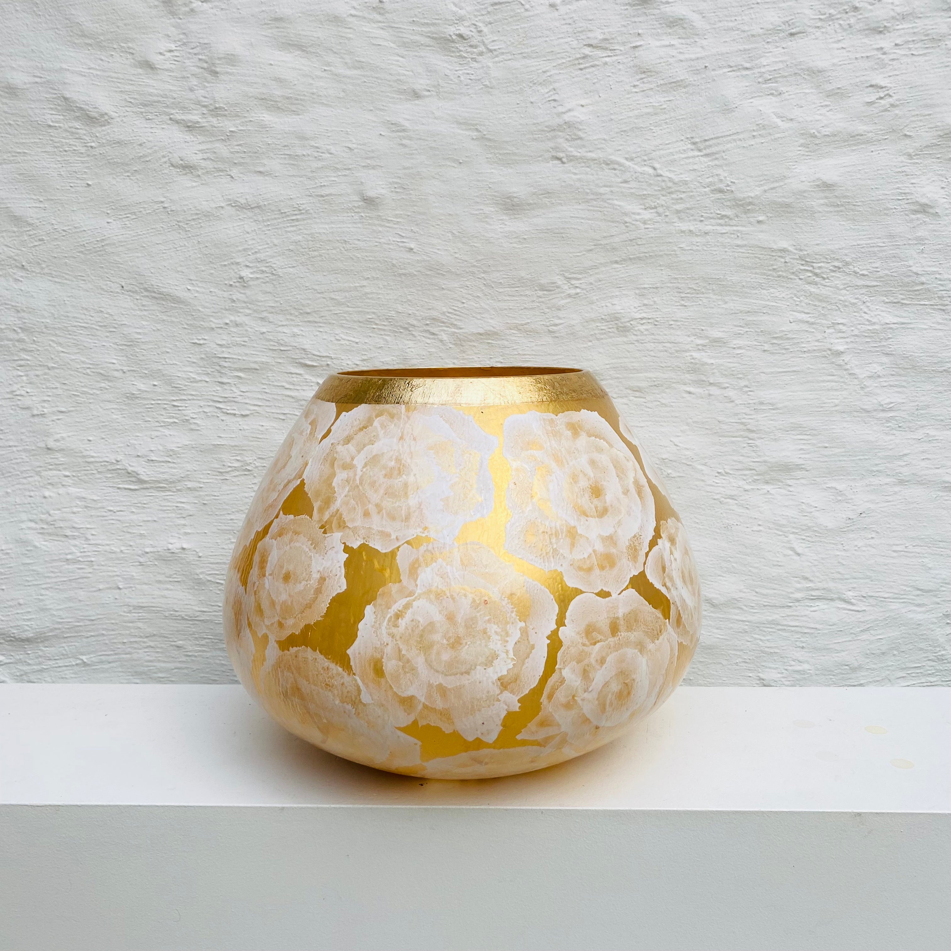 Eric van Troost Vase bulbe Golden Flowers