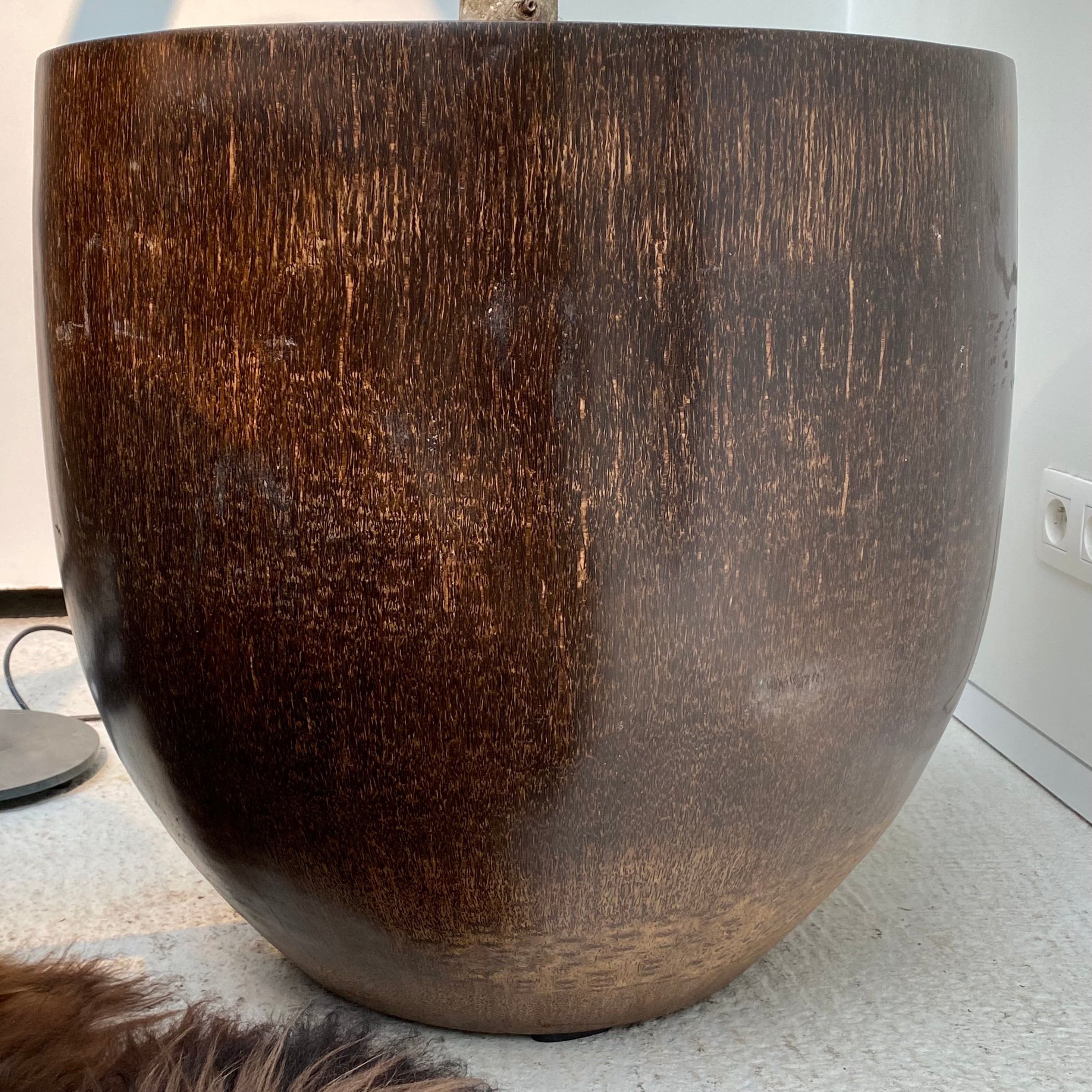 Magazijn Breit Palmboompot Bruin