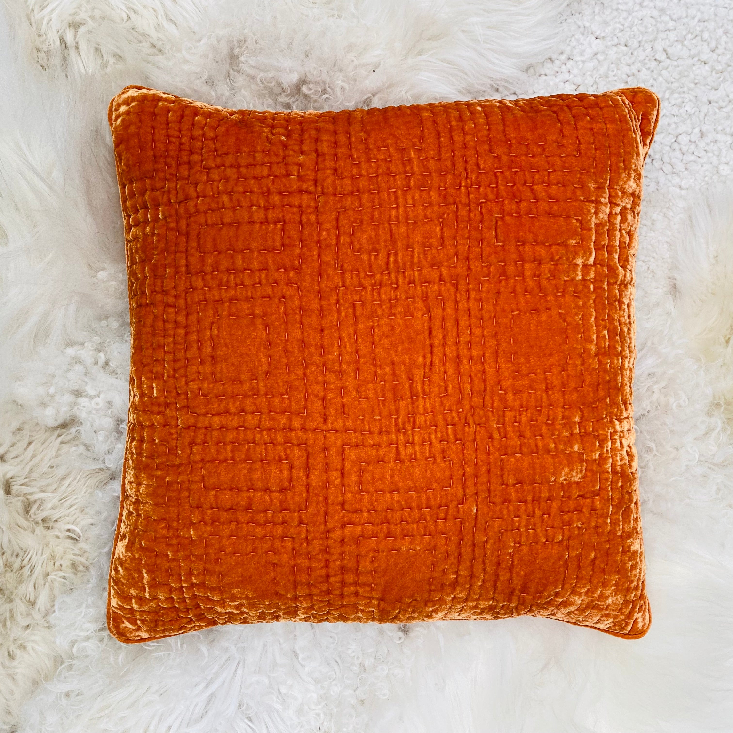 Coussins Anke Drechsel - Labyrinth Tangerine