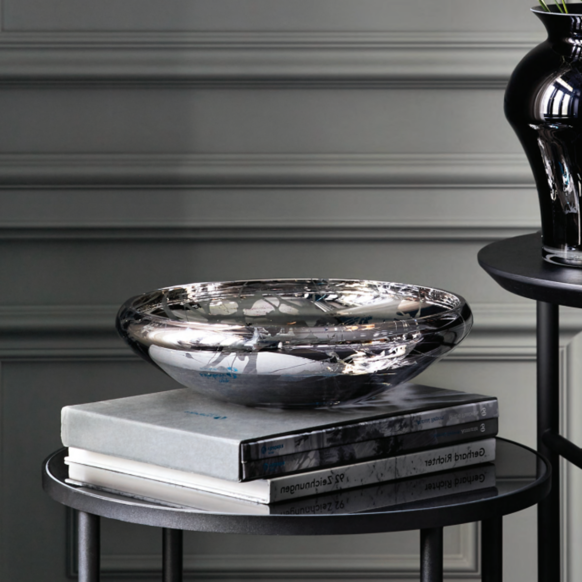 Plat bol - plat bol décoratif en verre, verre miroir